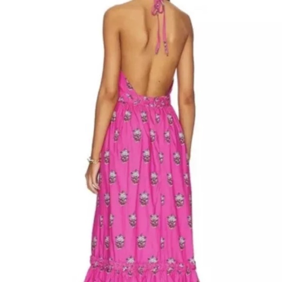 RHODE Pink Floral Maxi Dress - Picture 2 of 7